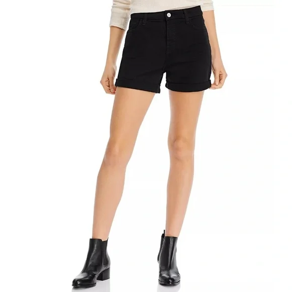 Jen 7 Roll-Hem Shorts in Black, Size 16 New w/Tag